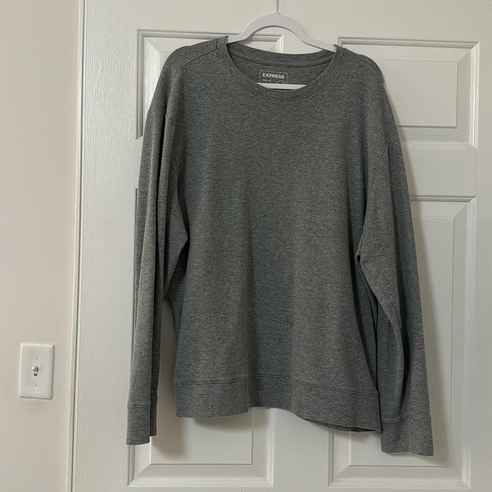 Express XL Gray Textured Sweater